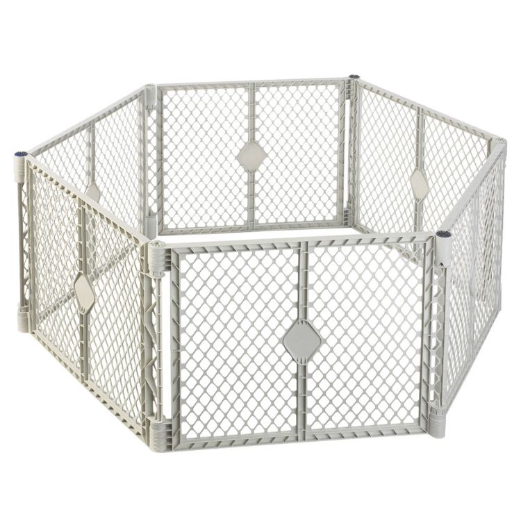 North States Pet Superyard XT Gate 6 panels White 30" x 26" 