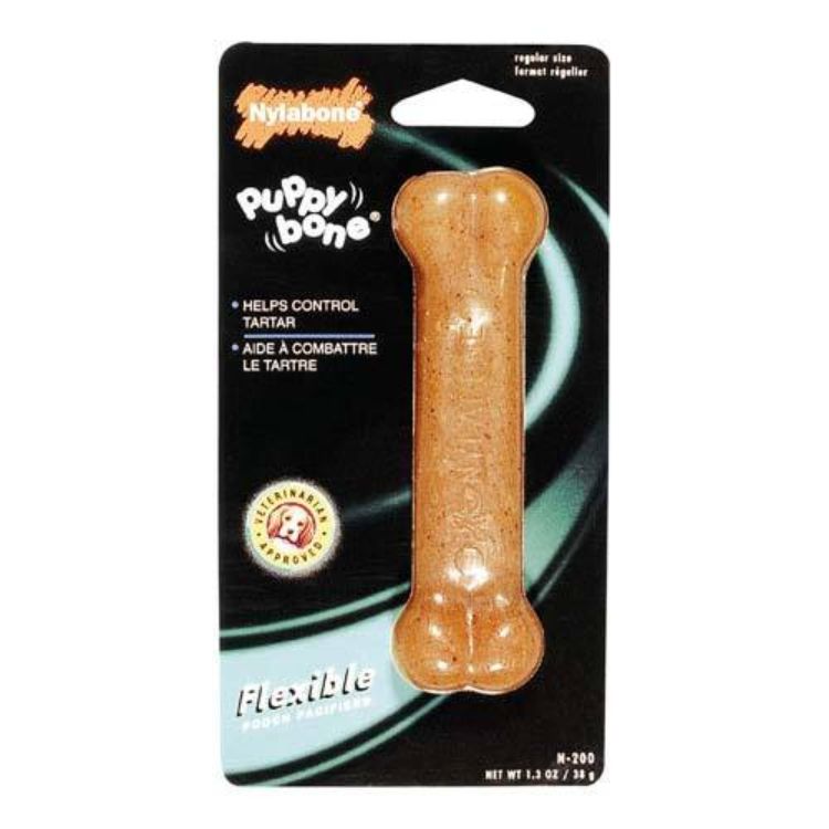 Nylabone Puppybone Regular Chew Toy Brown 4.5" x 1.5" x 1.5"