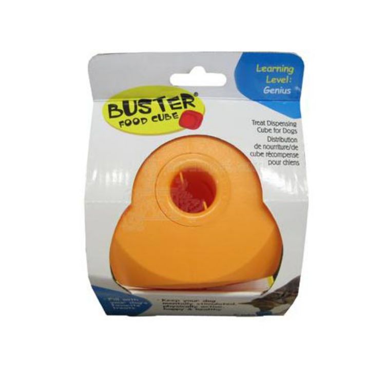 Our Pets Dog Buster Food Cube Blue or Orange 5.5" x 4" x 3.75"