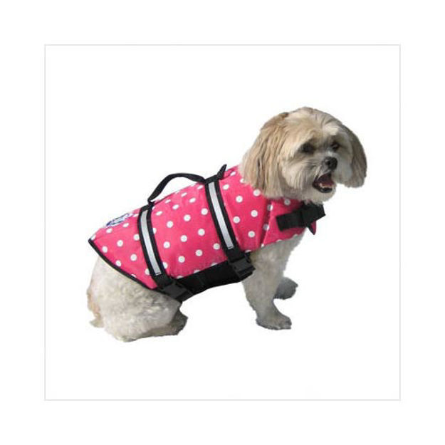 Paws Aboard Dog Life Jacket Large Pink Polka Dot 