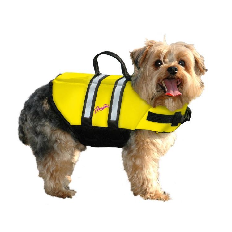 Pawz Pet Products Nylon Dog Life Jacket Medium Yellow