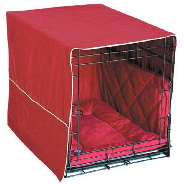 Pet Dreams Classic Cratewear Dog Crate Cover Small Burgundy 24" x 18" 