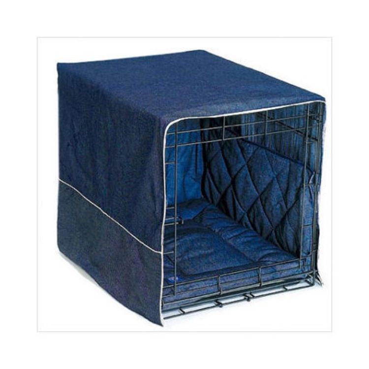 Pet Dreams Classic Cratewear Dog Crate Cover Medium Denim 30" x 20" 