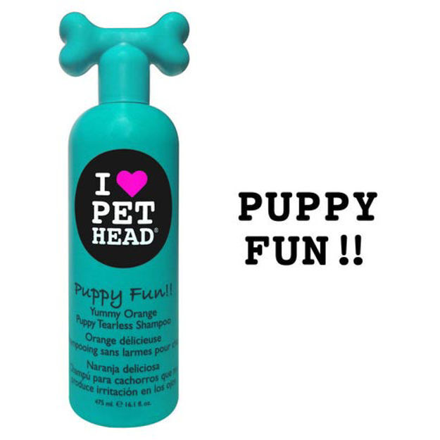 Pet Head Puppy Fun Tearless Shampoo Yummy Orange 16oz 9" x 3" x 2.5" 
