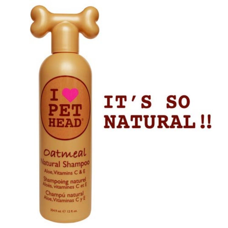 Pet Head Oatmeal Natural Shampoo 12oz 9" x 3" x 2.5" 