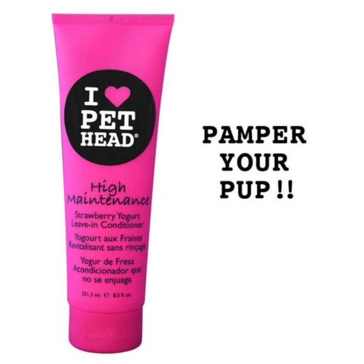 Pet Head High Maintenance Leave In Conditioner Strawberry Yogurt 8.5oz 8.5" x 2.5" x 1.75" 