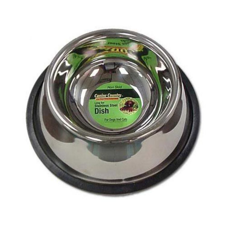 PetEdge No-Tip Non-Skid Stainless Steel Bowl 24oz. 6" x 6" x 2" 