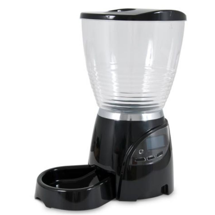 Petmate Le Bistro Programmable Feeder 10 lbs Large Black 10" x 15.8" x 18.2" 