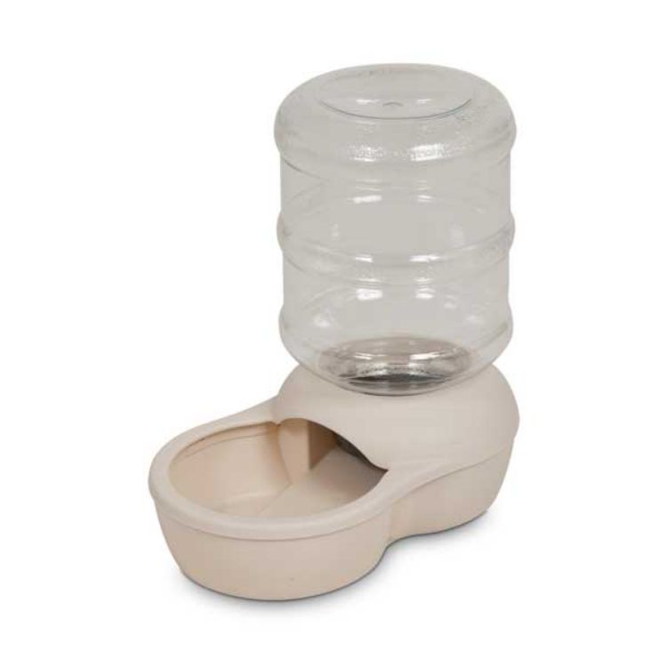 Petmate Le Bistro Waterer Small Bleached Linen 5.7" x 9.5" x 9.7" 