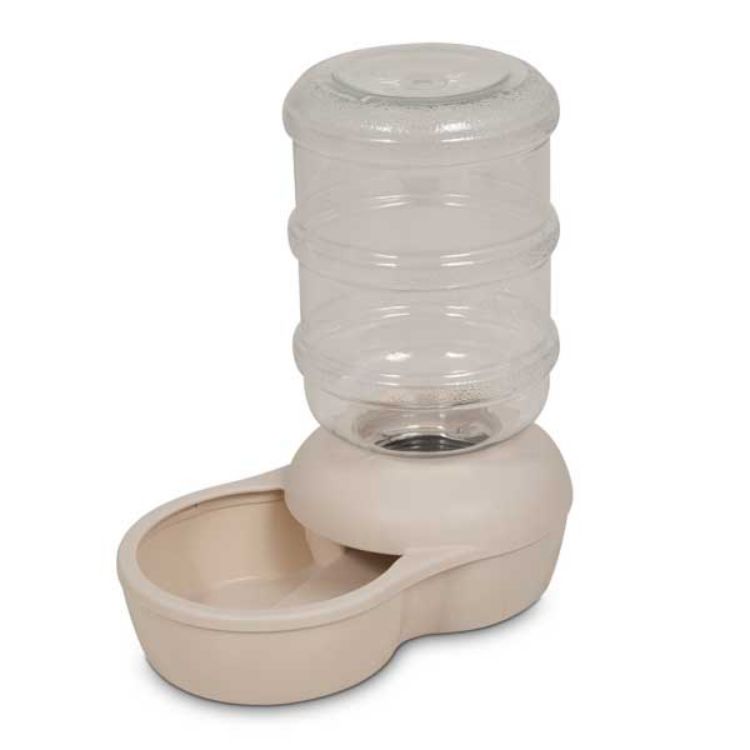 Petmate Le Bistro Waterer Medium Bleached Linen 6.8" x 11.4" x 11.9" 