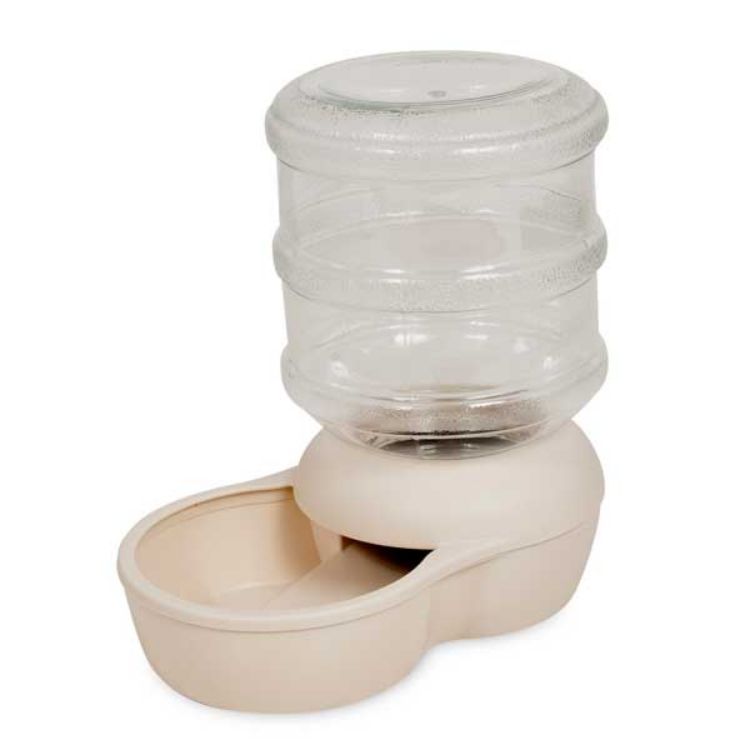 Petmate Le Bistro Waterer Extra Large Bleached Linen 10.3" x 17.2" x 17.9" 