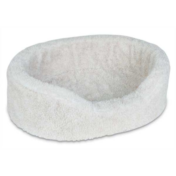 Petmate Plush Lounger Dog Bed Large Natural Berber 36" x 24" x 8" 