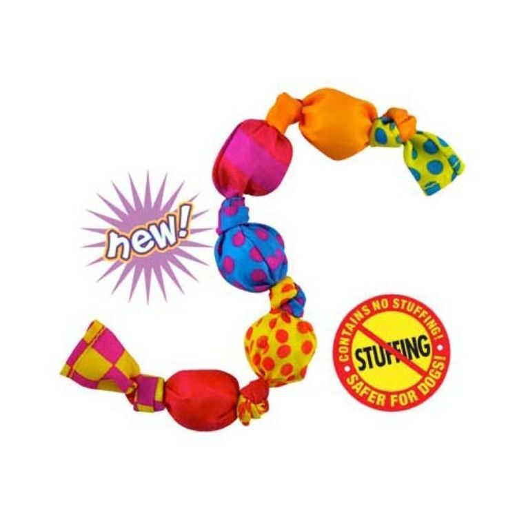 Petstages Stuffing Free Mini Squeak Chain Multi-colored    