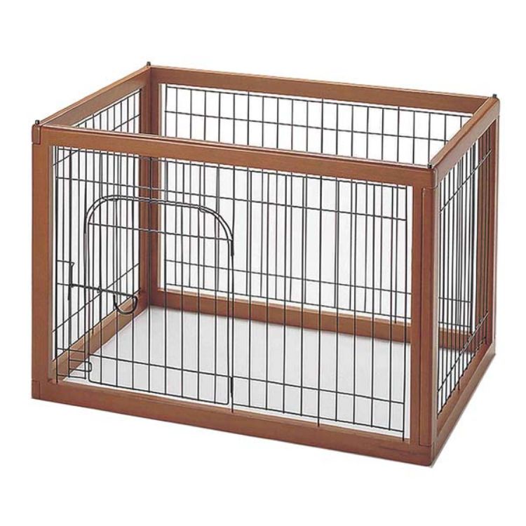 Richell Wood Pet Pen 90-60 Autumn Matte 35.4" x 24" x 23.8"  