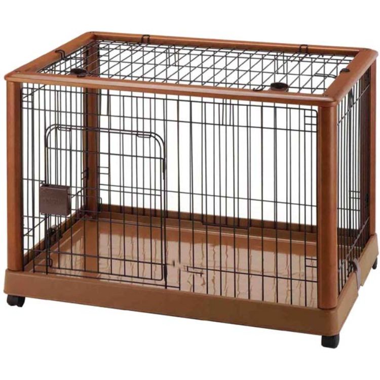 Richell Mobile Pet Pen 940 Medium Autumn Matte 36.8" x 24.2" x 26"