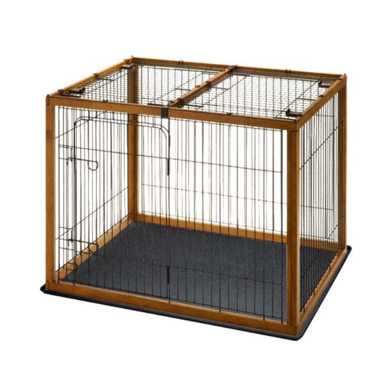 Richell Wood Pet Pen 120-90 Combo Autumn Matte 47.2" x 35.4" x 35.8" 