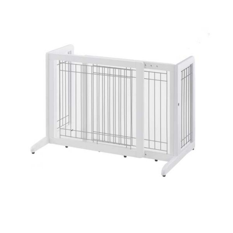 Richell Freestanding Pet Gate HL Small White 26.4" - 40.2" x 17.7" x 20.1"