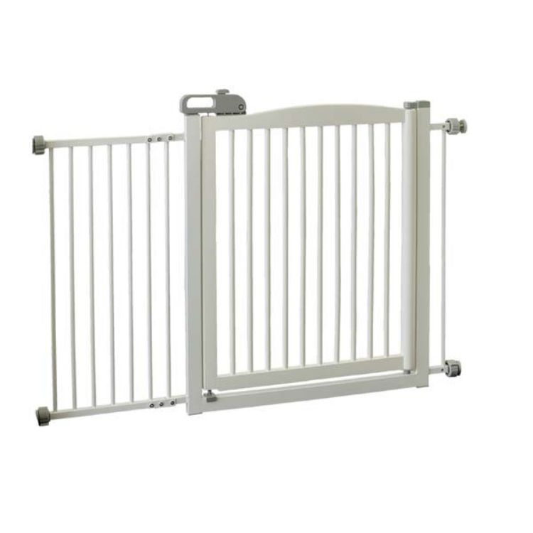 Richell One-Touch 150 Pressure Mounted Pet Gate White 35" - 61" x 2" x 34.6" 