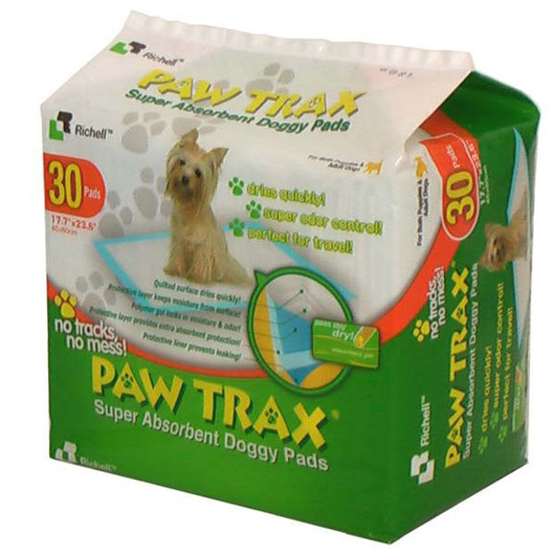 Richell Paw Trax Pet Training Pads 30 Count White