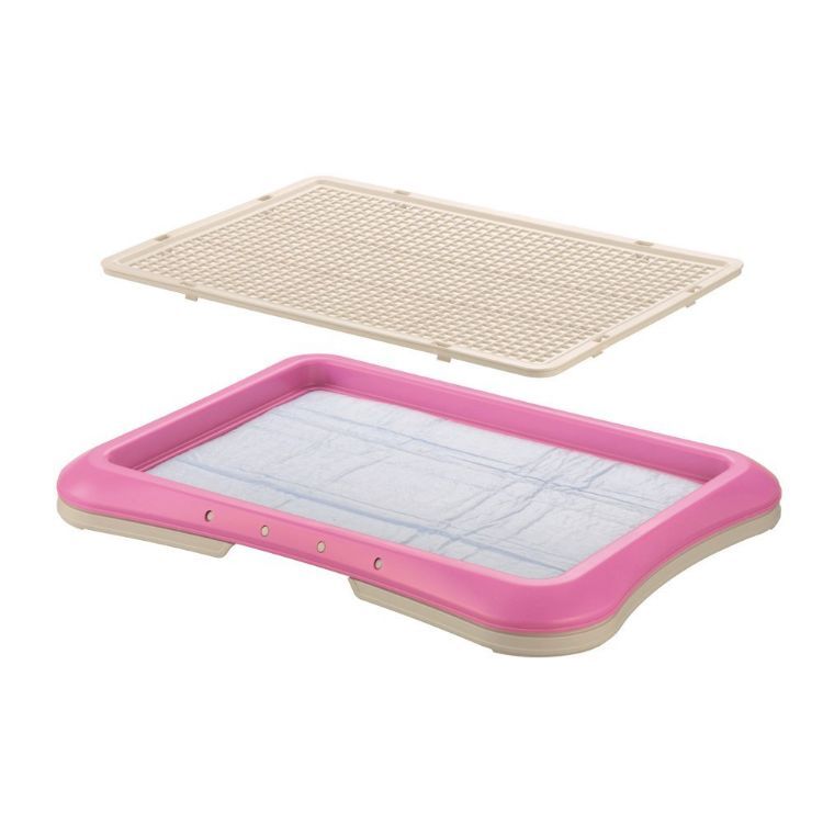 Richell Paw Trax Mesh Training Tray Pink 25.2" x 18.9" x 1.6"