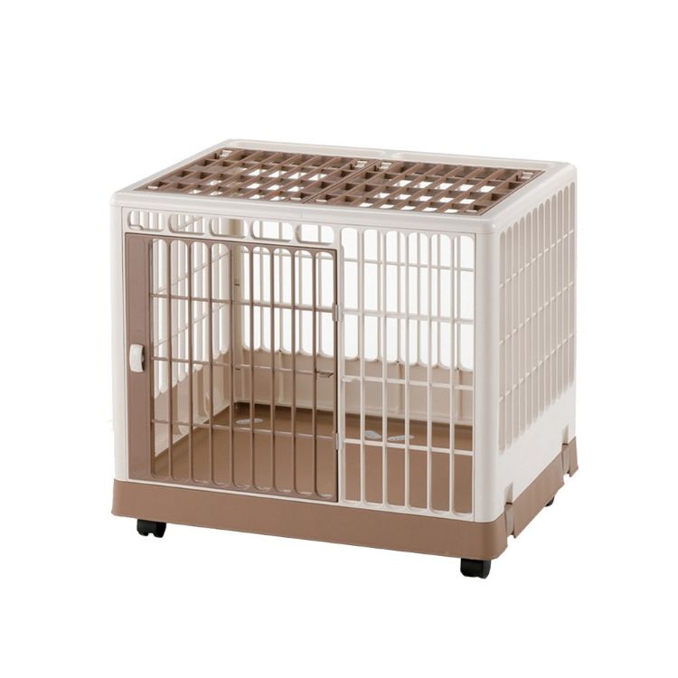 Richell Pet Training Kennel PK-650 White / Mocha 25.4" x 19.7" x 22"