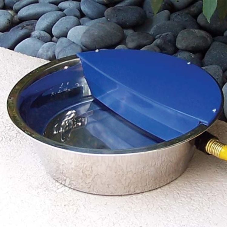RPI Sir Aqua II Automatic Float Waterer 1.8 gallon Silver / Blue 13.5" x 13.5" x 4.5"