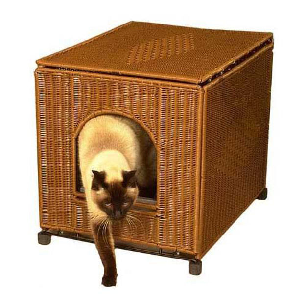 Mr. Herzher's Litter Box For Cats Dark Brown Jumbo 