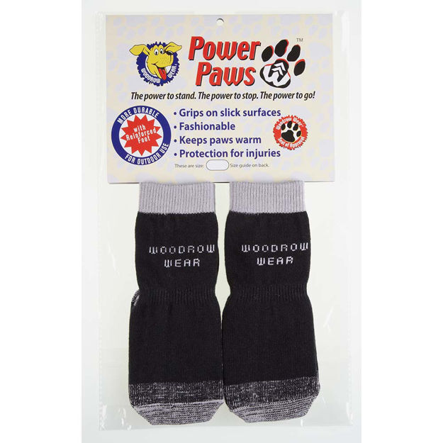 Woodrow Wear Power Paws Grey Hound Reinforced Foot Medium Black/Gray 1.6" - 1.75" x 2.25" - 2.6" 