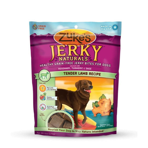 Zuke's Jerky Naturals Healthy Grain Free Treats for Dogs Tender Lamb 6 oz. 