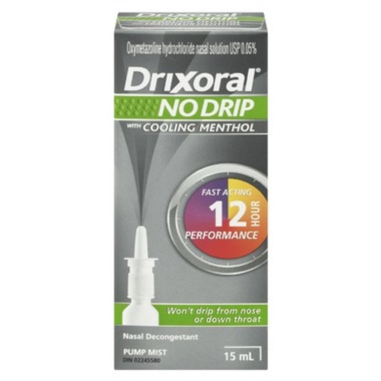 Drixoral NO DRIP with Menthol Nasal Decongestant