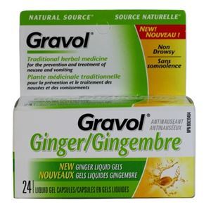 Gravol Natural Source Ginger Liquid Gel Capsules