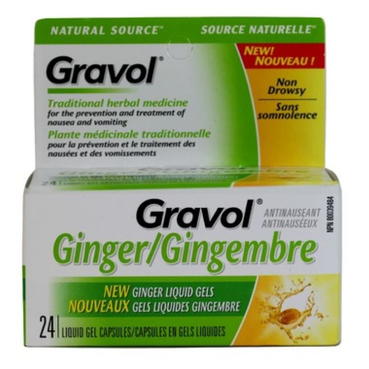 Gravol Natural Source Ginger Liquid Gel Capsules