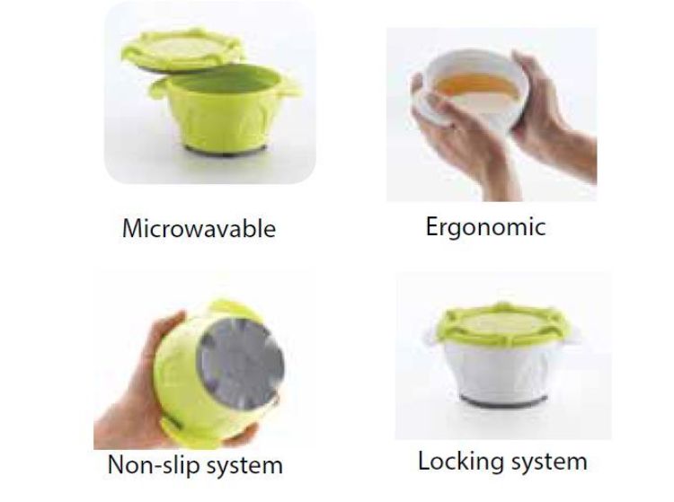 Thermo Dynamic Bowl With Lid (Green)