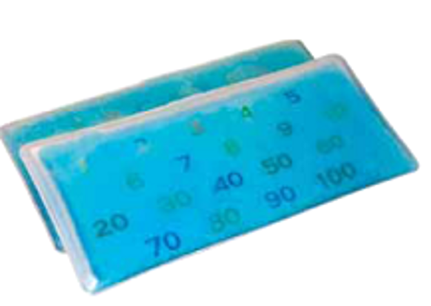 Hidden Letter and Number Glitter Shapes: Numbers in Order (Light Blue) 
