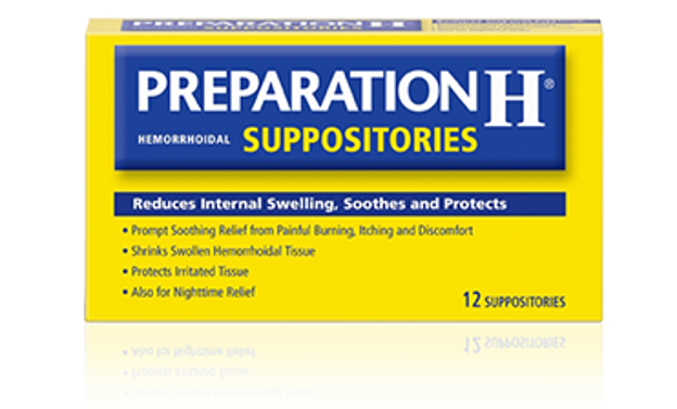 Preparation H Suppositories with Bio-Dyne