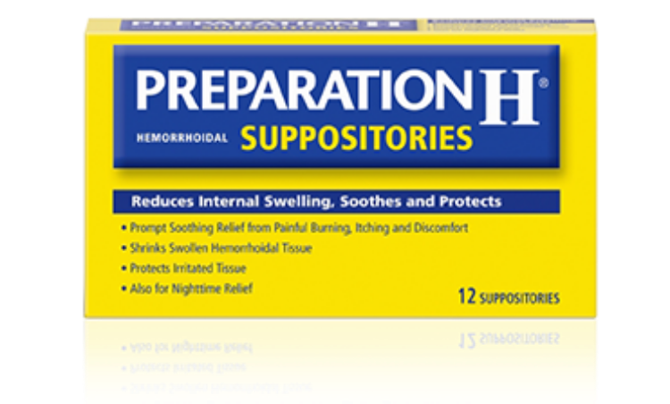 Preparation H Suppositories with Bio-Dyne