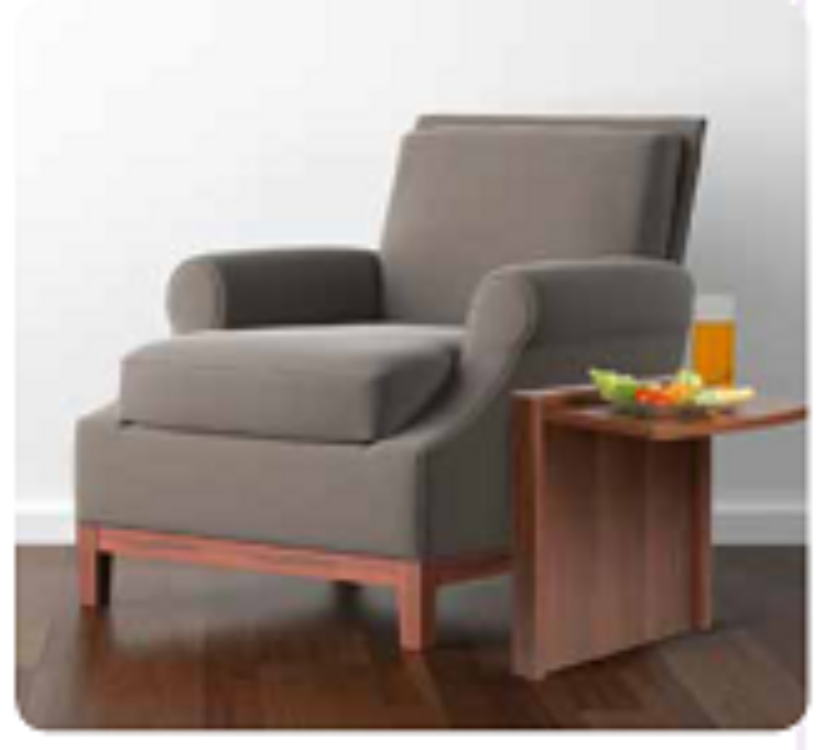 Fold-Away Table: Black - Plastic