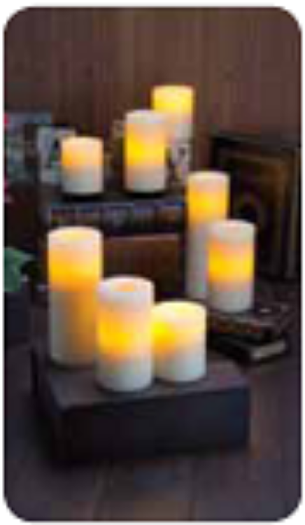 LED Flameless Candle  - 8" (20cm) Wax Candle