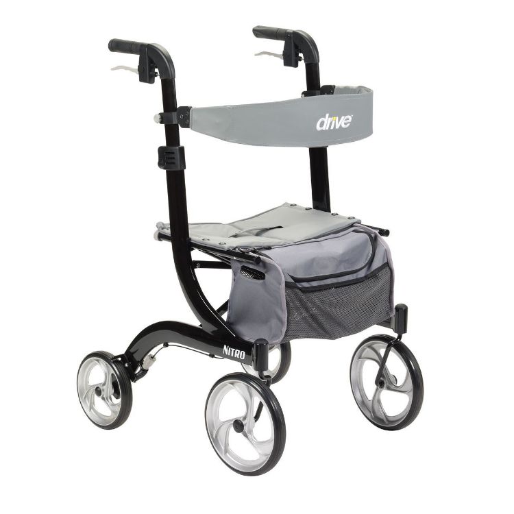 Euro Style 4 wheel Nitro Rollator (Standard Height, Hemi Height)