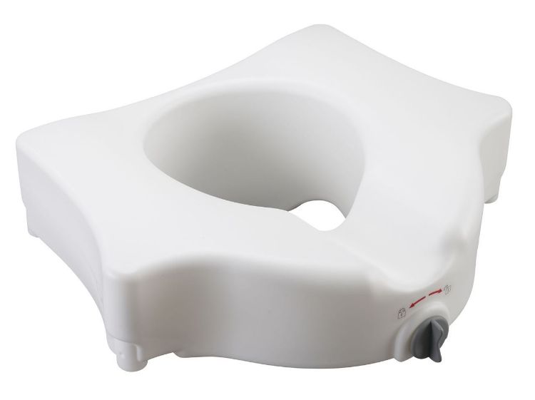 Locking Raised Toilet Seat without Arms and Lid