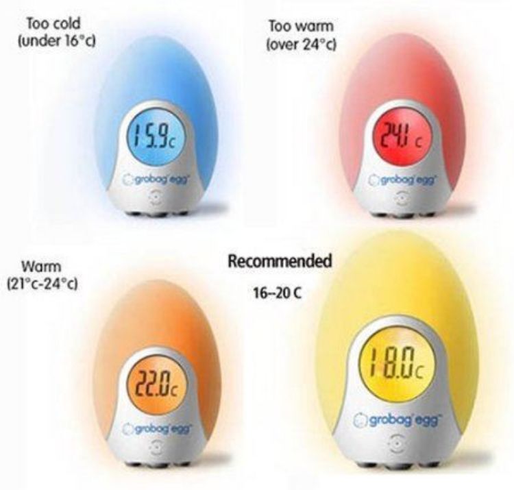 GRO EGG - Colour changing digital room thermometer