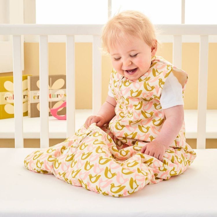 GROBAG Baby Sleeping Bags For Travel Baby Bird The Baby Sleeping Bag that allows your baby to sleep comfortably through the night In a pretty all over bird print