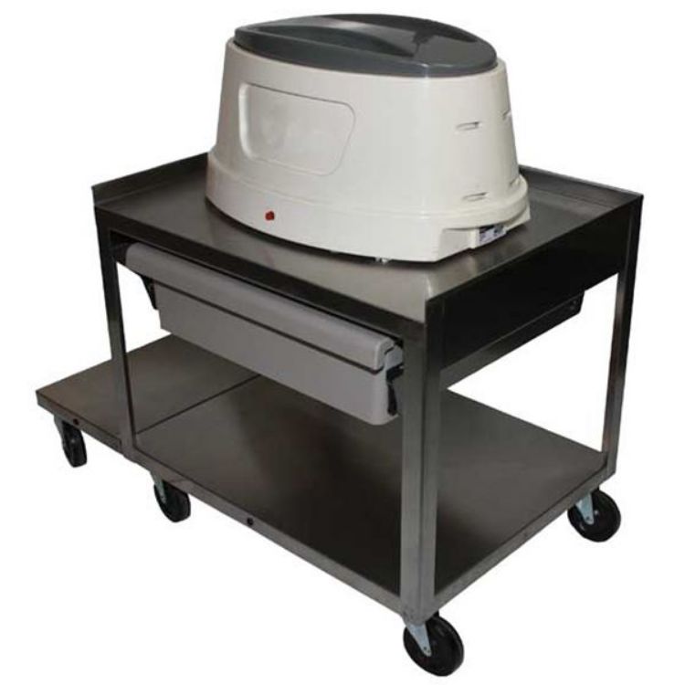 Paraffin Cart - 2 Shelf with Drawer, Stainless