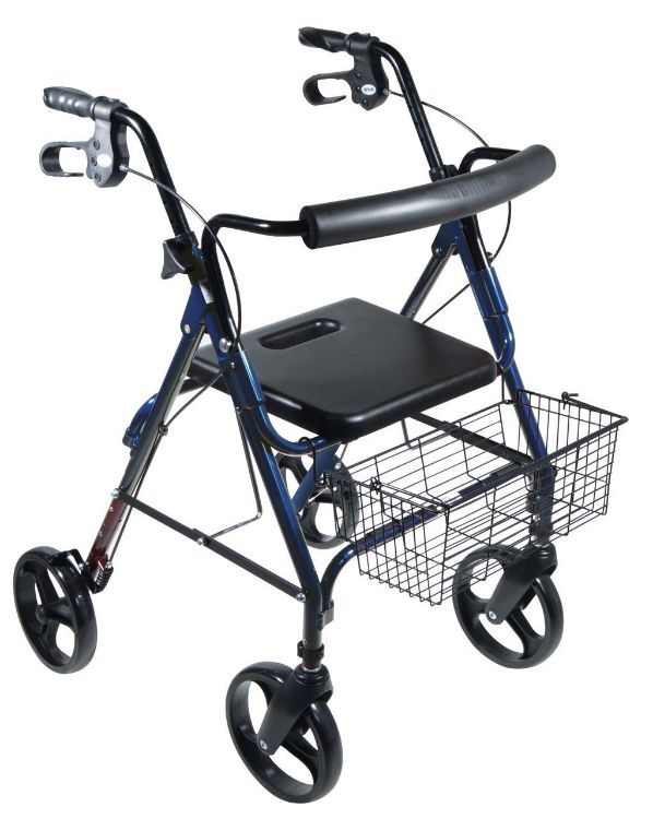 D-Lite Aluminum Rollator with Removable 8" Casters