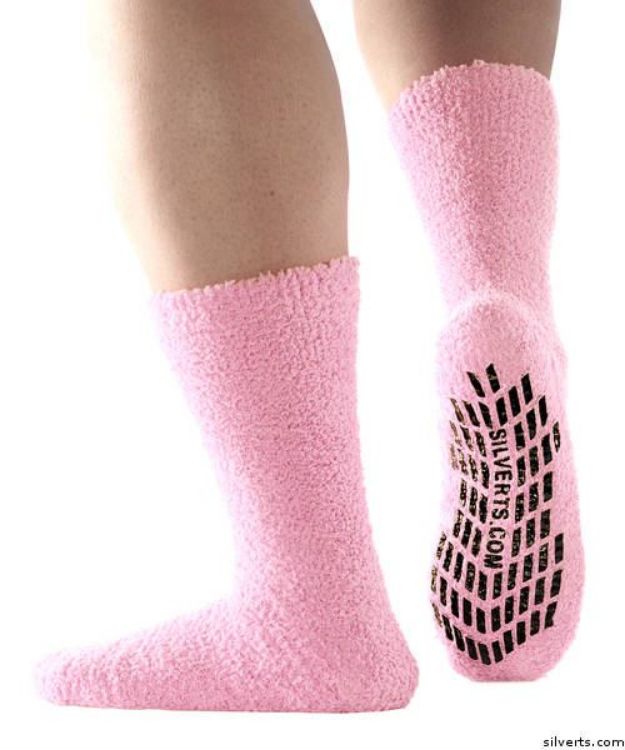 Non Skid / Anti Slip Grip Socks For Women / Mens/Bariatric