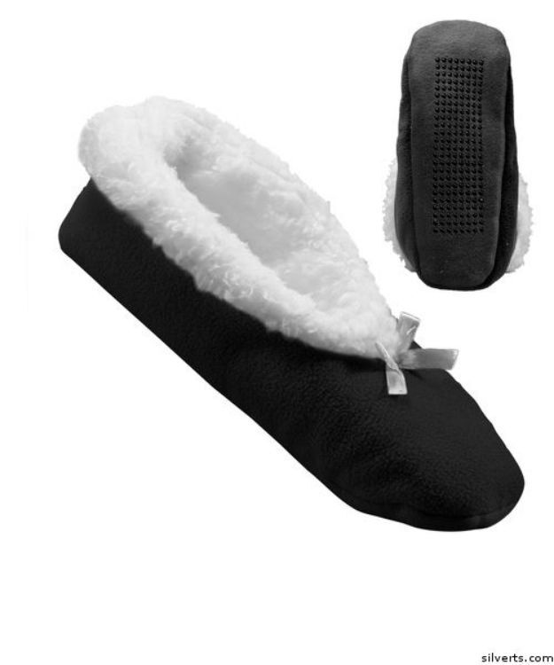 Extra Wide Fleece Slippers For Women - Slip-Resistant Tread