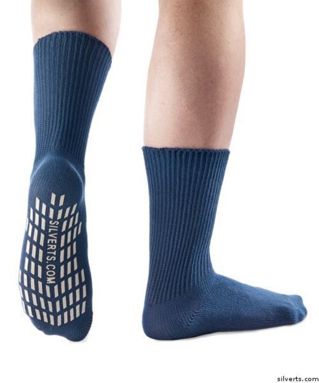 Diabetic Socks - Non Skid / No Slip Grip Hospital Socks,Make your steps  secure with these anti skid and anti slip diabetic socks that come in a  pack of 2 , Get
