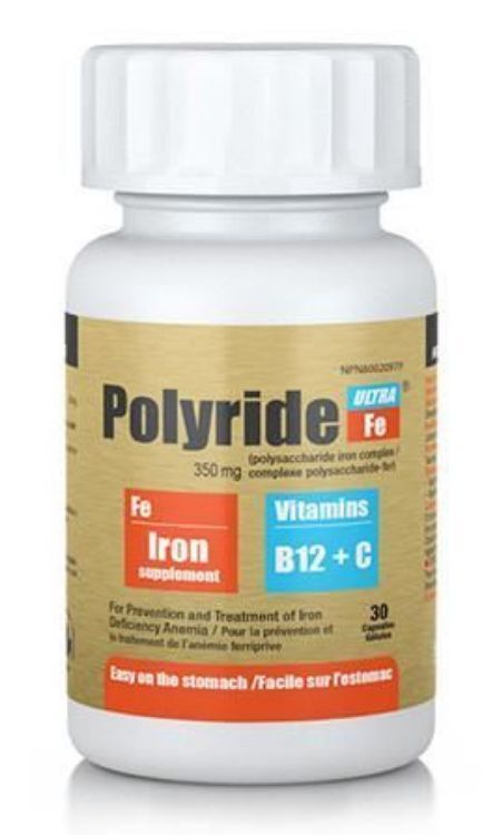 Polyride-Fe Ultra Vitamin C & B12 Capsule's