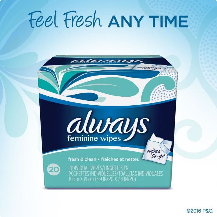 Always Wipes Feminine Fresh and Clean