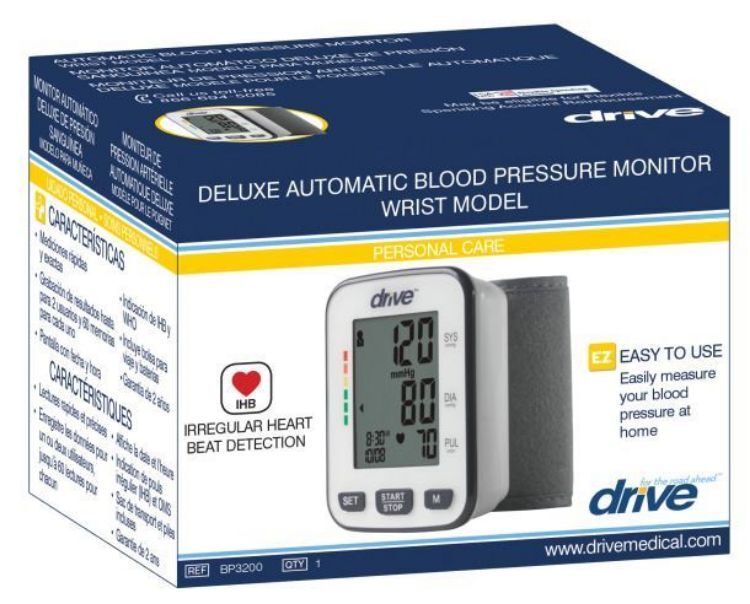 Deluxe Automatic Blood Pressure Monitor, Wrist